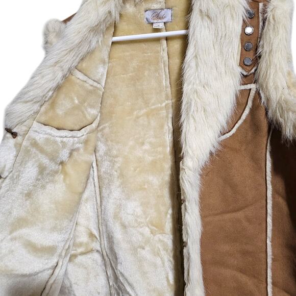 Midnight Velvet Faux Fur and Suede Vest Size 1X - Picture 4 of 8